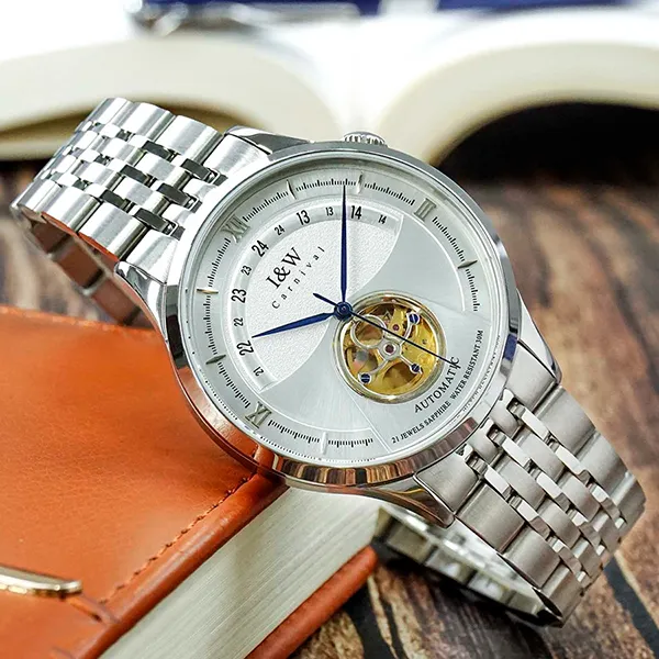 Đồng Hồ Nam I&W Carnival Automatic Watch 525G-T4 Màu Bạc