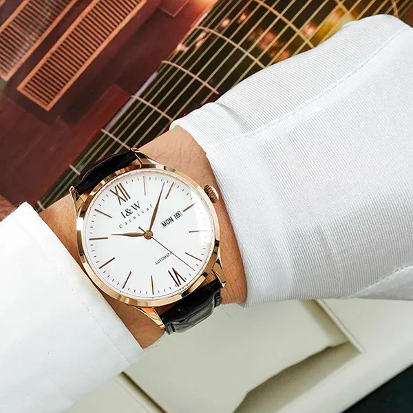 Đồng Hồ Nam I&W Carnival Automatic Watch 529G-D1 Màu Đen/Trắng