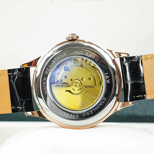 Đồng Hồ Nam I&W Carnival Automatic Watch 529G-D1 Màu Đen/Trắng