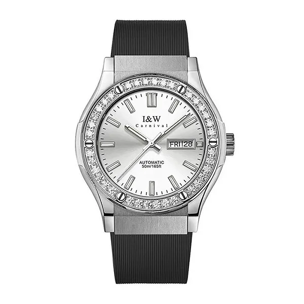 Đồng Hồ Nam I&W Carnival Automatic Watch 55851G2-S1 Màu Đen/Trắng