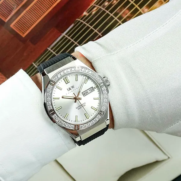 Đồng Hồ Nam I&W Carnival Automatic Watch 55851G2-S1 Màu Đen/Trắng