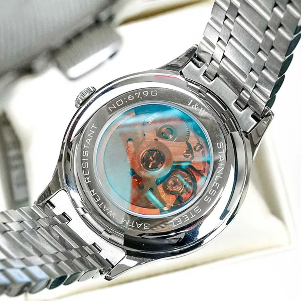 Đồng Hồ Nam I&W Carnival Automatic Watch 679G-T5 Màu Bạc/Xanh