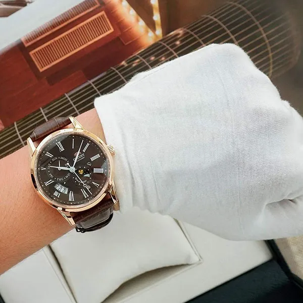 Đồng Hồ Nam Orient Sun And Moon Gen 3 SAK00003T0 (RA-AK0009T) (RN-AK0002Y) Màu Nâu