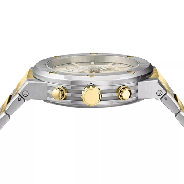 Đồng Hồ Nam Salvatore Ferragamo F-80 Chrono Bracelet Watch 42mm Màu Bạc Vàng