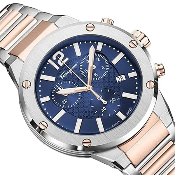 Đồng Hồ Nam Salvatore Ferragamo Mens Swiss Made Watch F-80 Màu Bạc Vàng