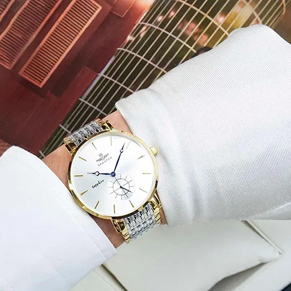 Đồng Hồ Nam Srwatch Timepiece TE SG1077.1202TE Màu Bạc Vàng