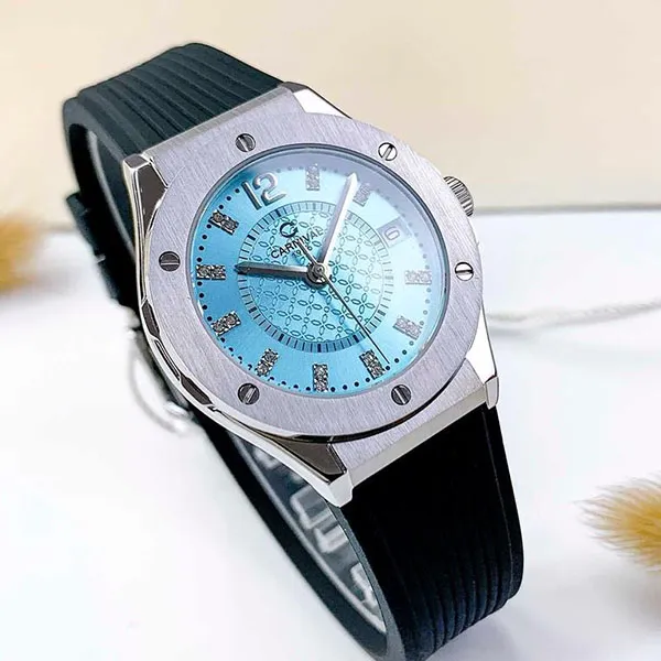 Đồng Hồ Nữ Carnival 8173L-VT-DCS-XT Màu Đen Xanh