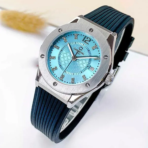 Đồng Hồ Nữ Carnival 8173L-VT-DCS-XT Màu Đen Xanh