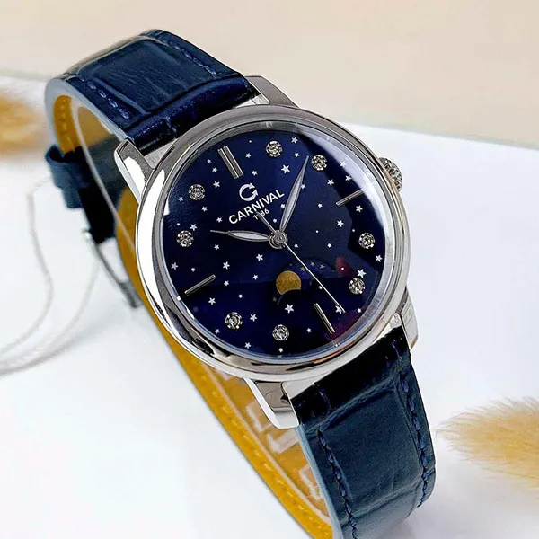Đồng Hồ Nữ Carnival Quartz 8193L-VT-DD-X Màu Xanh Navy