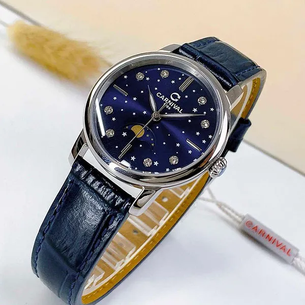 Đồng Hồ Nữ Carnival Quartz 8193L-VT-DD-X Màu Xanh Navy