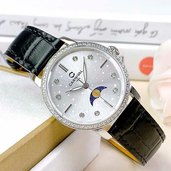 Đồng Hồ Nữ Carnival Quartz 8193L2-VT-DD-T Màu Đen Bạc