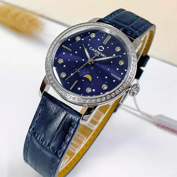 Đồng Hồ Nữ Carnival Quartz 8193L2-VT-DD-X Màu Xanh Navy
