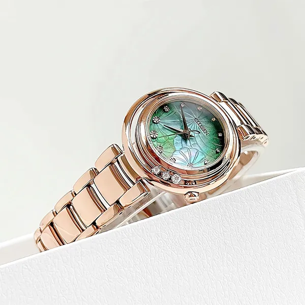 Đồng Hồ Nữ Citizen Eco Drive EM1113-58Y (EM111358Y) Màu Vàng - Xanh