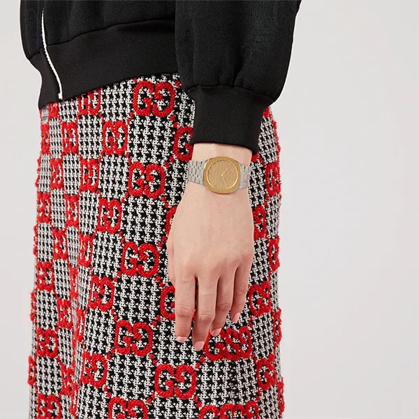 Đồng Hồ Nữ Gucci 25h Watch 34mm Ladies Watch Màu Bạc Vàng