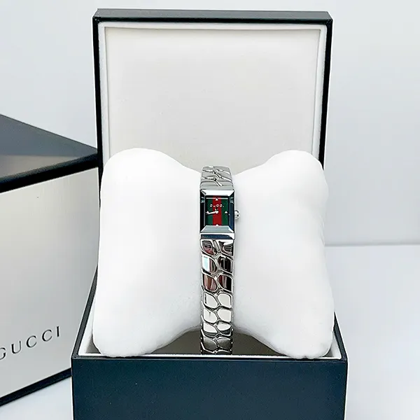 Đồng Hồ Nữ Gucci G-Frame Quartz Watch Màu Bạc/Xanh