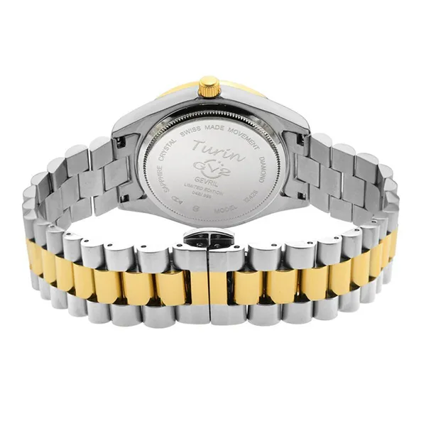 Đồng Hồ Nữ Gv2 By Gevril Turin Diamond Watch 12428B Màu Bạc/Vàng