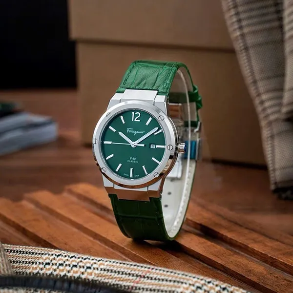 Đồng Hồ Nữ Salvatore Ferragamo F-80 Classics Green Màu Xanh Lá