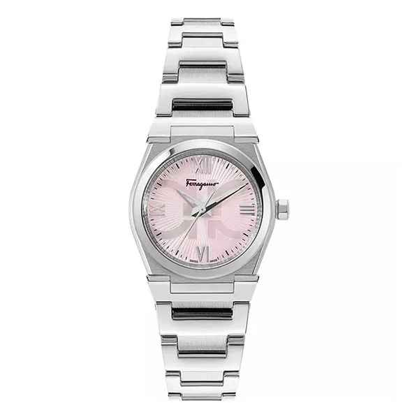 Đồng Hồ Nữ Salvatore Ferragamo Vega Pair 28mm Lady Watch Màu Hồng Bạc