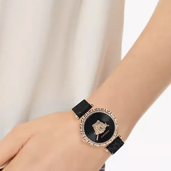 Đồng Hồ Nữ Versace Palazzo Empire Greca Watch 37mm Màu Vàng Đen