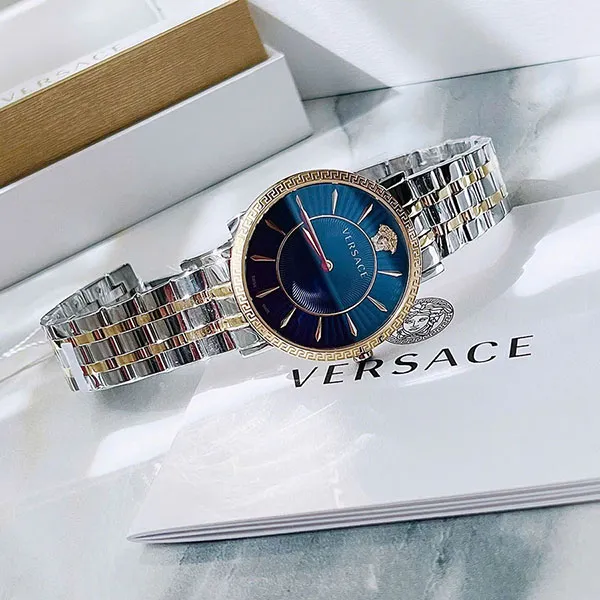 Đồng Hồ Nữ Versace Quartz VEJL00522 Màu Xanh Bạc