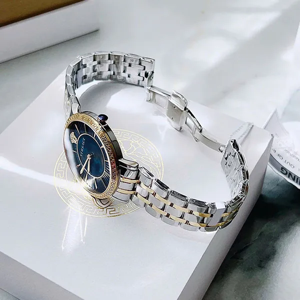 Đồng Hồ Nữ Versace Quartz VEJL00522 Màu Xanh Bạc