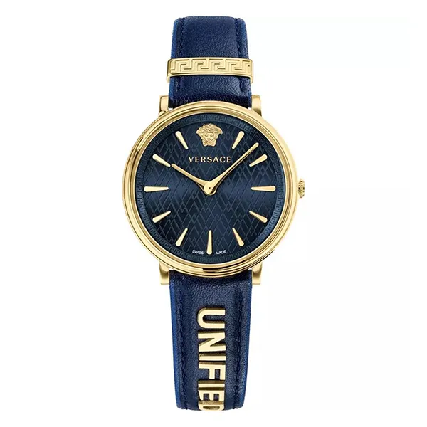Đồng Hồ Nữ Versace V-Circle Manifesto Unified Watch 38mm Màu Xanh Navy