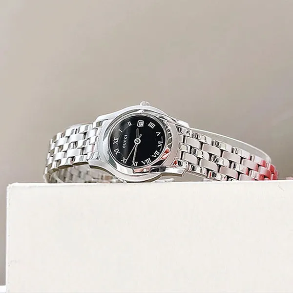 Đồng Hồ Unisex Gucci 5500m Watch Stainless Steel 36mm Màu Bạc Đen