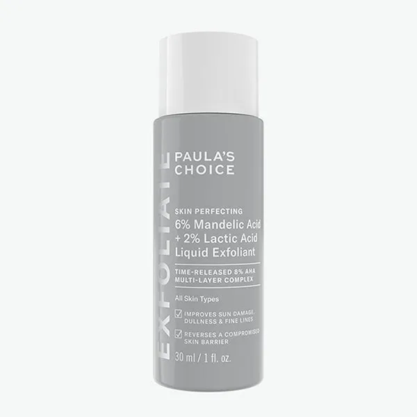 Dung Dịch Thanh Tẩy Và Làm Sáng Da Paula's Choice Skin Perfecting 6% Mandelic Acid + 2% Lactic Acid Liquid Exfoliant 30ml