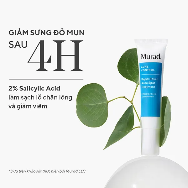 Gel Chấm Mụn Sưng Viêm Murad Rapid Relief Acne Spot Treatment 15ml