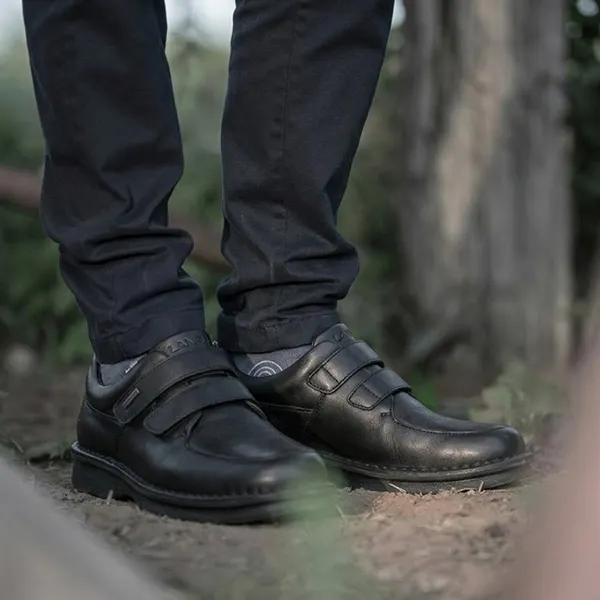 Giày Da Casual Nam La New GORE-TEX Waterproof DCS Black Leather Màu Đen Size 40