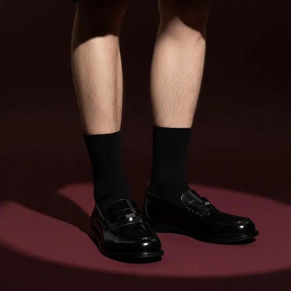 Giày Lười Nam Gucci GG Penny Leather In Black 831274 AAD7W 1000 Màu Đen Size 42.5