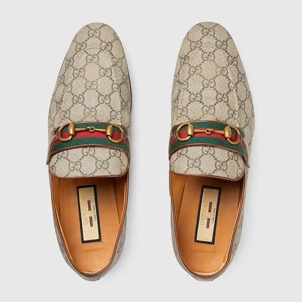 Giày Lười Nam Gucci Horsebit Beige 759648 FACIQ 9756 Màu Xám Size 40