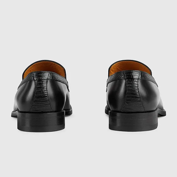 Giày Lười Nam Gucci Loafer With Geometric G 750304AACBM-1000 Màu Đen Size 39