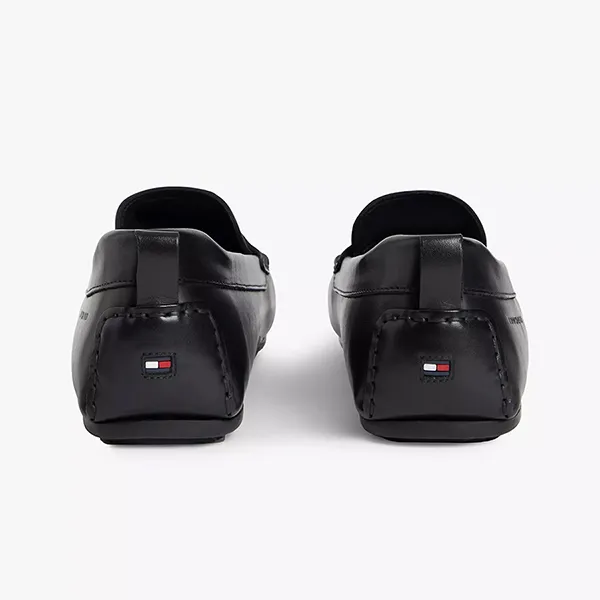 Giày Lười Nam Tommy Hilfiger Leather Driving Loafer 05790 Màu Đen Size 40