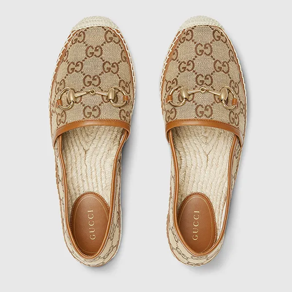 Giày Lười Nữ Gucci Women's Espadrille With Horsebit 817244 9SF40 2547 Màu Be Size 35.5