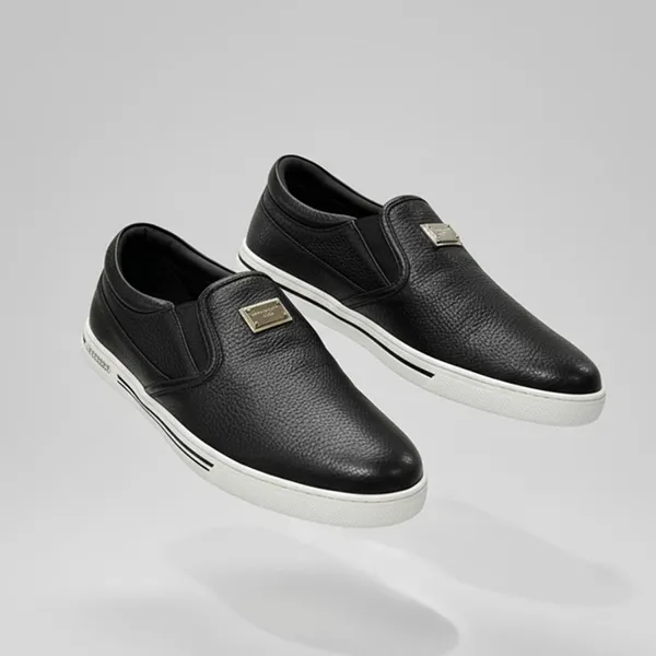 Giày Slip On Nam Dolce & Gabbana D&G Tag Sport CS2321 A8034 80999 Màu Đen Size 40