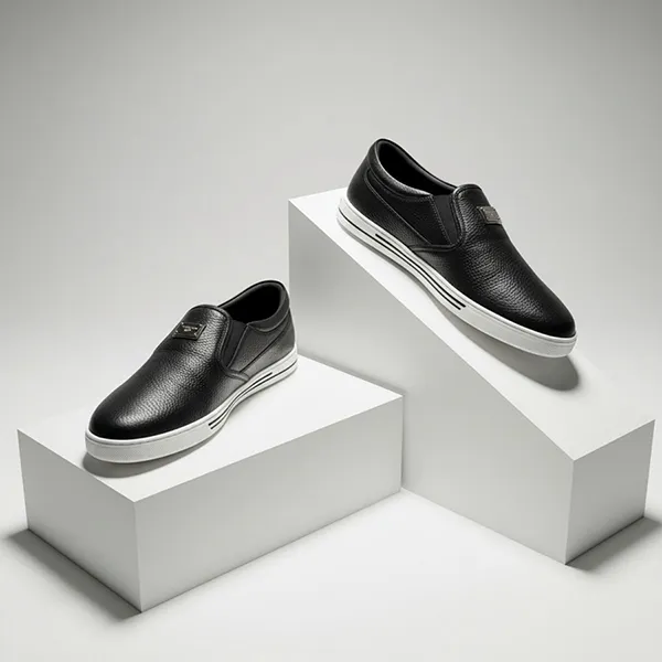 Giày Slip On Nam Dolce & Gabbana D&G Tag Sport CS2321 A8034 80999 Màu Đen Size 40