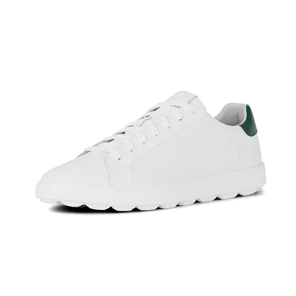 Giày Sneaker Nam Geox Spherica ECUB-1 Pure White Green Màu Trắng Xanh Size 40