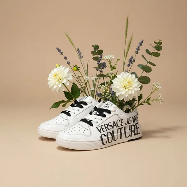 Giày Sneaker Nam Versace 80YA3SJ5 ZPB88 003 Màu Trắng Đen Size 40