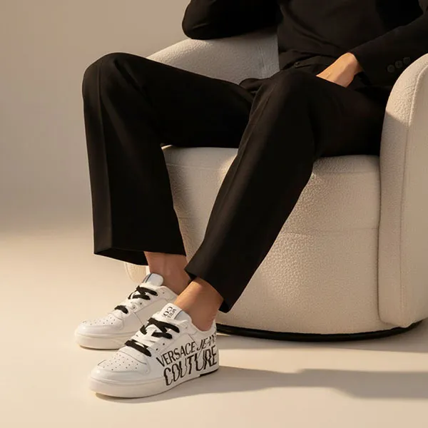 Giày Sneaker Nam Versace 80YA3SJ5 ZPB88 003 Màu Trắng Đen Size 40
