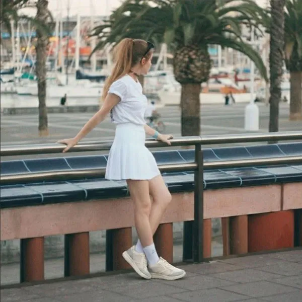 Giày Sneaker Nữ Clarks Woman Lifestyle Walking Ezrinn Tie Combinazione Verde Màu Trắng White/Grey Màu Trắng Xám Size 36