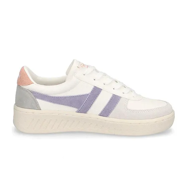 Giày Sneaker Nữ Gola Lifestyle Grandslam Trident Weiss Lavendel Màu Trắng Tím Size 36