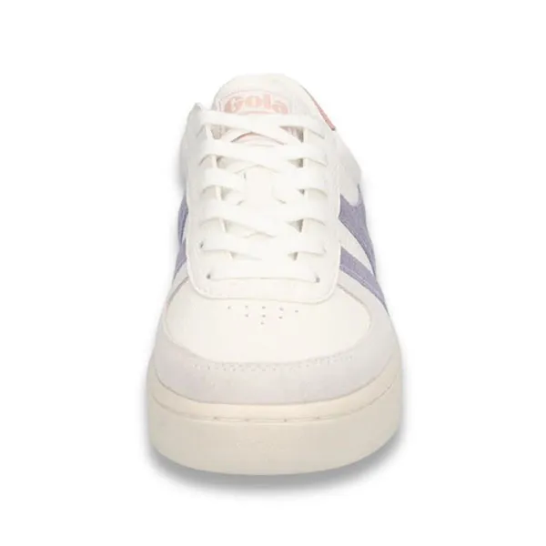Giày Sneaker Nữ Gola Lifestyle Grandslam Trident Weiss Lavendel Màu Trắng Tím Size 36