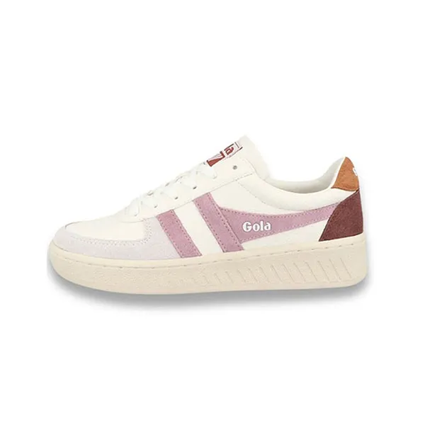 Giày Sneaker Nữ Gola Lifestyle Grandslam Trident White/Candy/Moody Orange Màu Trắng Hồng Size 38