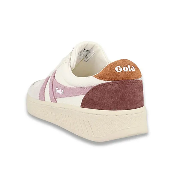 Giày Sneaker Nữ Gola Lifestyle Grandslam Trident White/Candy/Moody Orange Màu Trắng Hồng Size 38