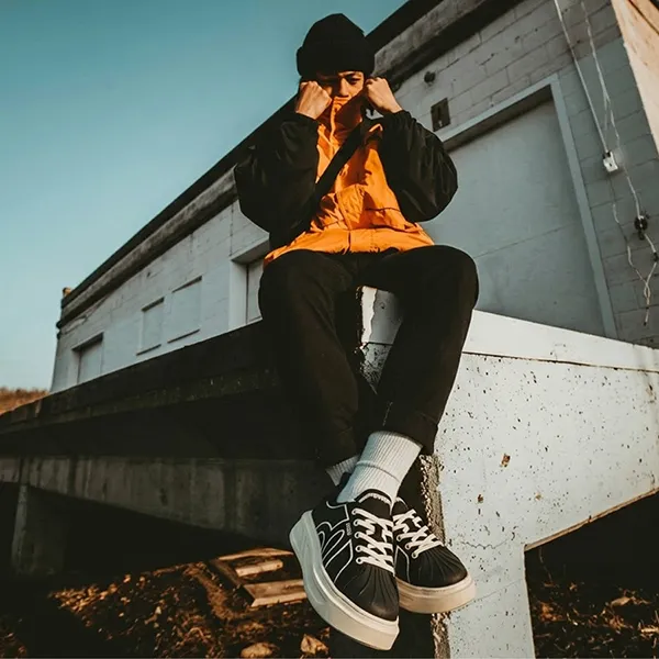 Giày Sneaker Unisex Evisu Lifestyle Sneaker Evisu Velin Black Chunky Màu Đen Size 37