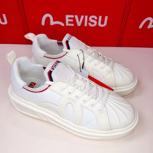 Giày Sneaker Unisex Evisu Lifestyle Velin White Chunky Màu Trắng Size 40
