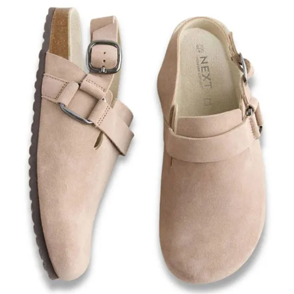 Giày Sục Unisex Next Mule Clogs Neutral Forever Comfort Slingback Footbed Shoes Màu Be Size 37