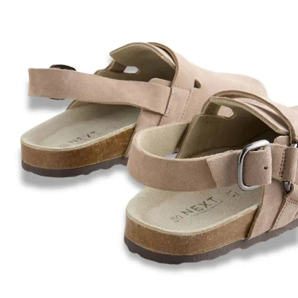 Giày Sục Unisex Next Mule Clogs Neutral Forever Comfort Slingback Footbed Shoes Màu Be Size 37