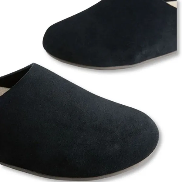 Giày Sục Unisex Next Slip On Mule Next Black Forever Comfort Leather Footbed Clogs Màu Xanh Navy Size 37